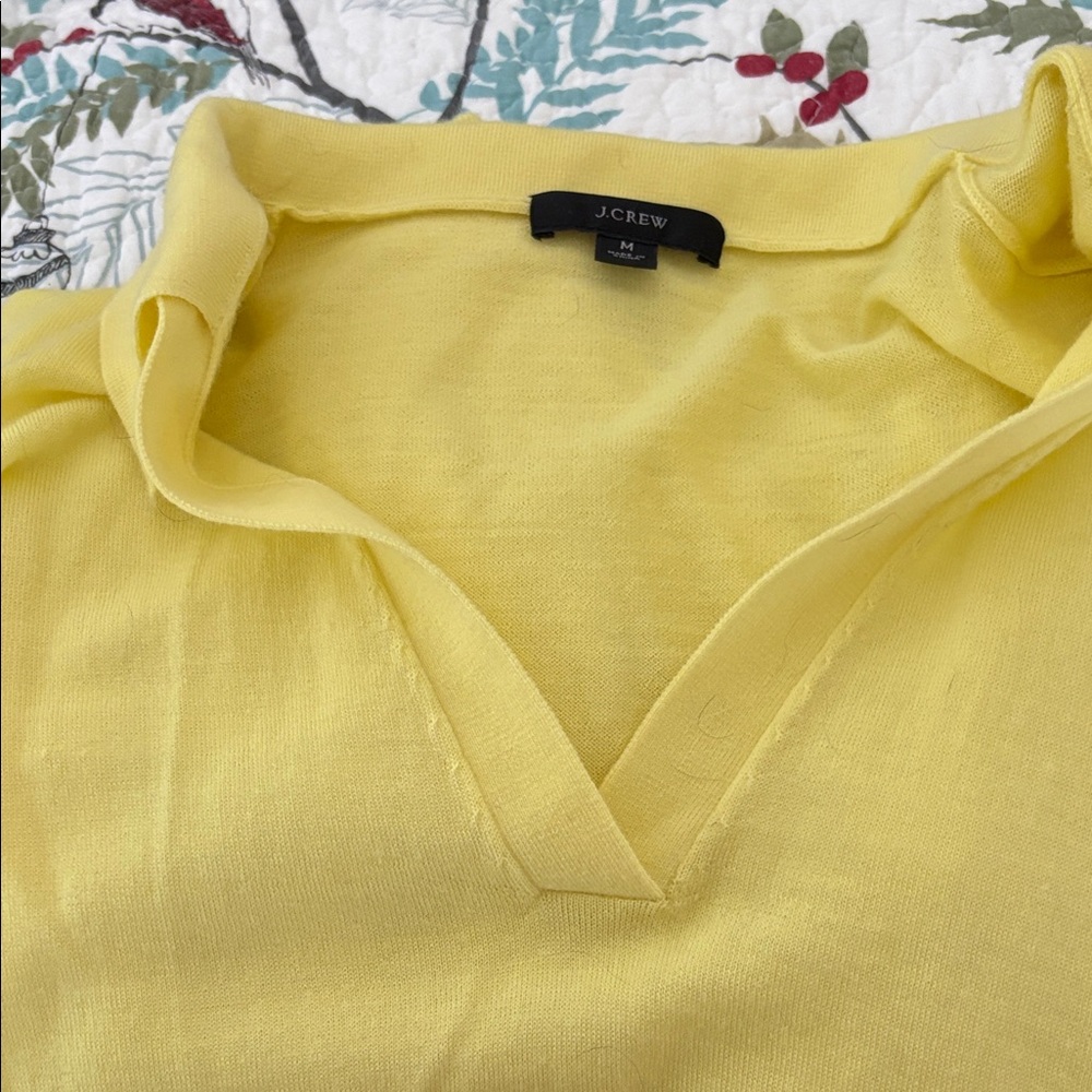 J. Crew Light Yellow Collared Sweater - Picture 5 of 5